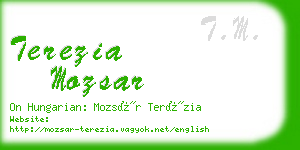 terezia mozsar business card